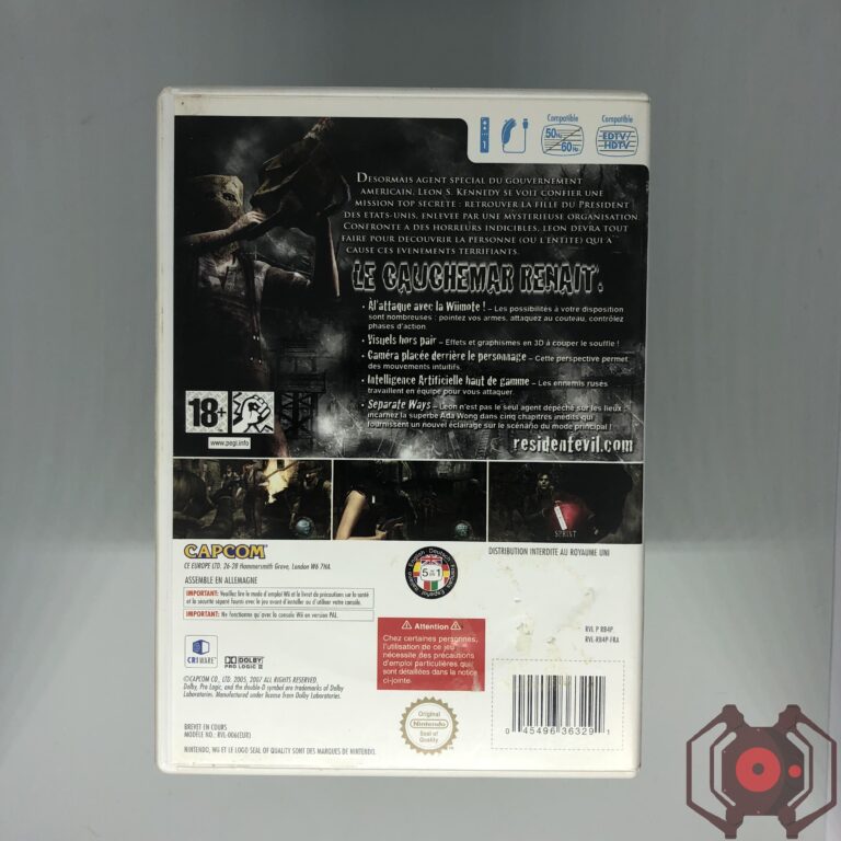Resident Evil 4 (2005) - Wii (Derrière - France)