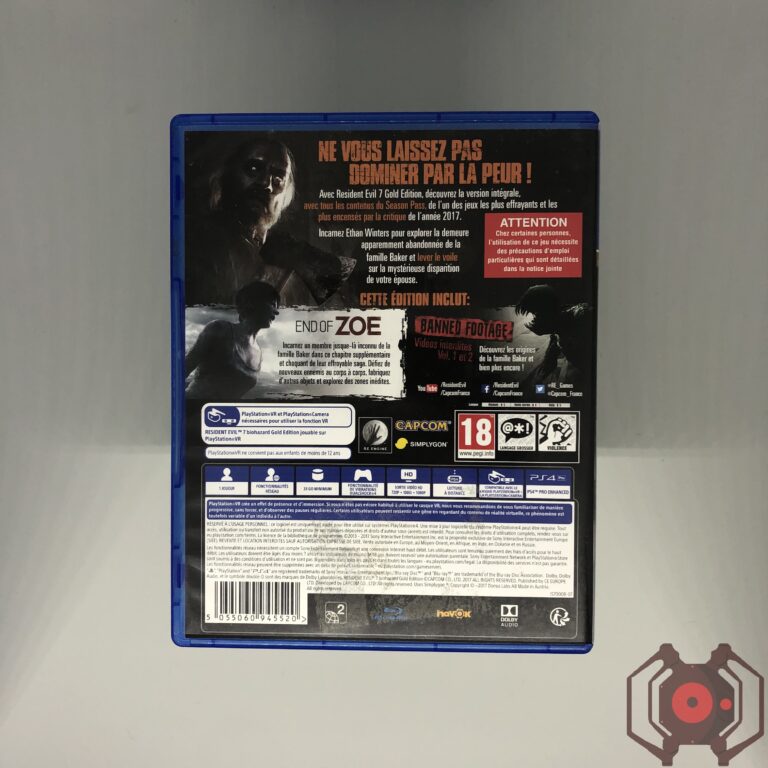 Resident Evil 7 Biohazard - PS4 (Gold Edition) (Derrière - France)