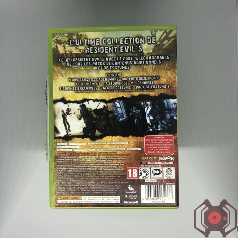 Resident Evil 5 (Gold Edition) - Xbox 360 (Derrière - France)