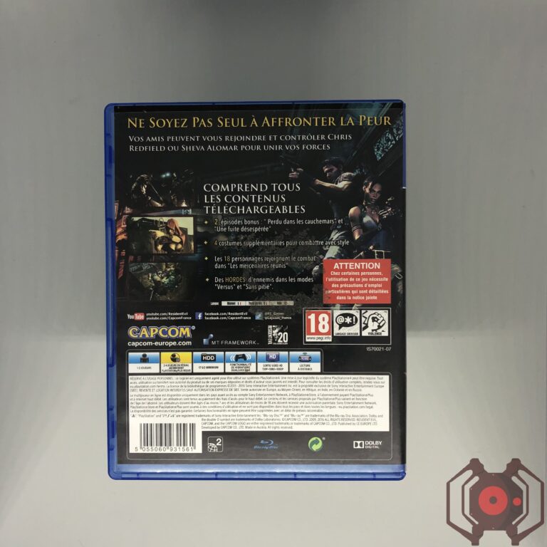 Resident Evil 5 - PS4 (Derrière - France)
