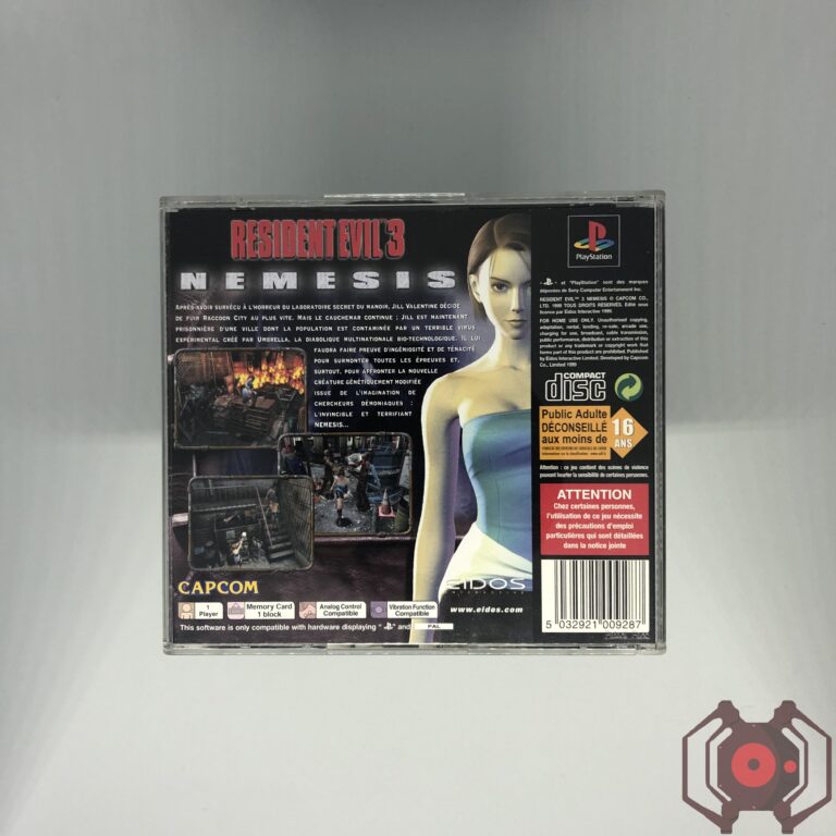 Resident Evil 3 Nemesis (1999) - PS1 (Derrière - France)