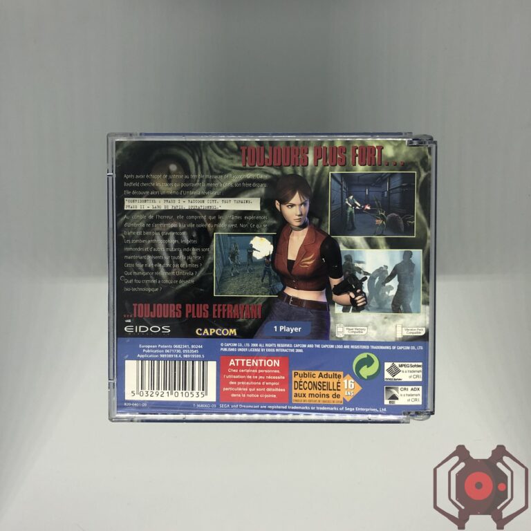 Resident Evil CODE: Veronica - Dreamcast (Derrière - France)