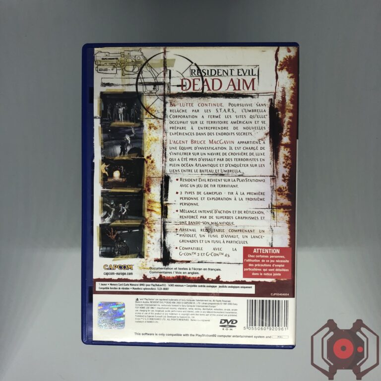 Resident Evil Dead Aim - PS2 (Derrière - France)