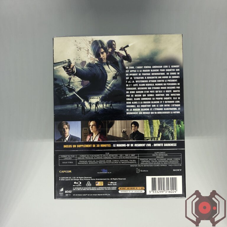 Resident Evil Infinite Darkness - Blu-Ray (Derrière - France)