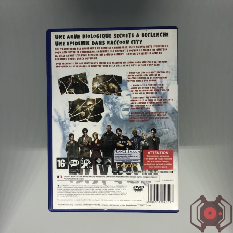 Resident Evil Outbreak - PS2 (Derrière - France)