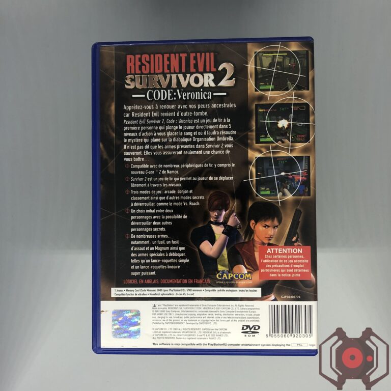 Resident Evil Survivor 2 CODE: Veronica - PS2 (Derrière - France)