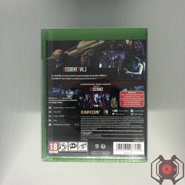 Resident Evil 3 (2020) - Xbox One (Lenticular) (Derrière - France)