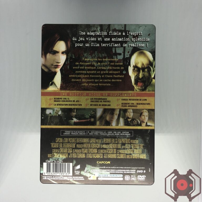 Resident Evil Degeneration - DVD (Steelbook) (Derrière - France)