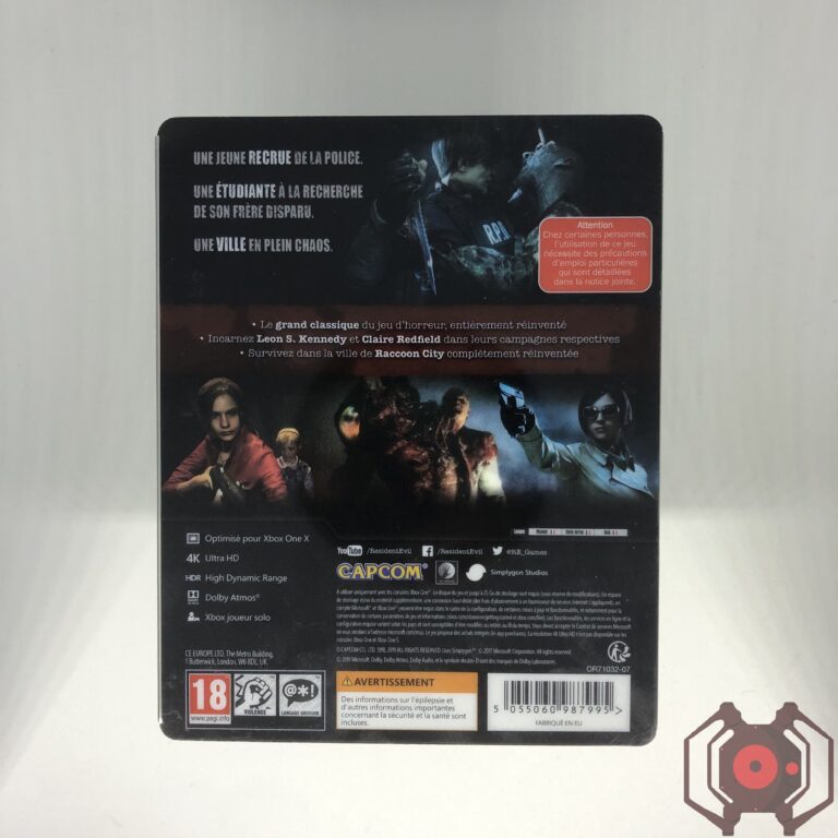 Resident Evil 2 (2019) - Xbox One (Steelbook) (Derrière - France)