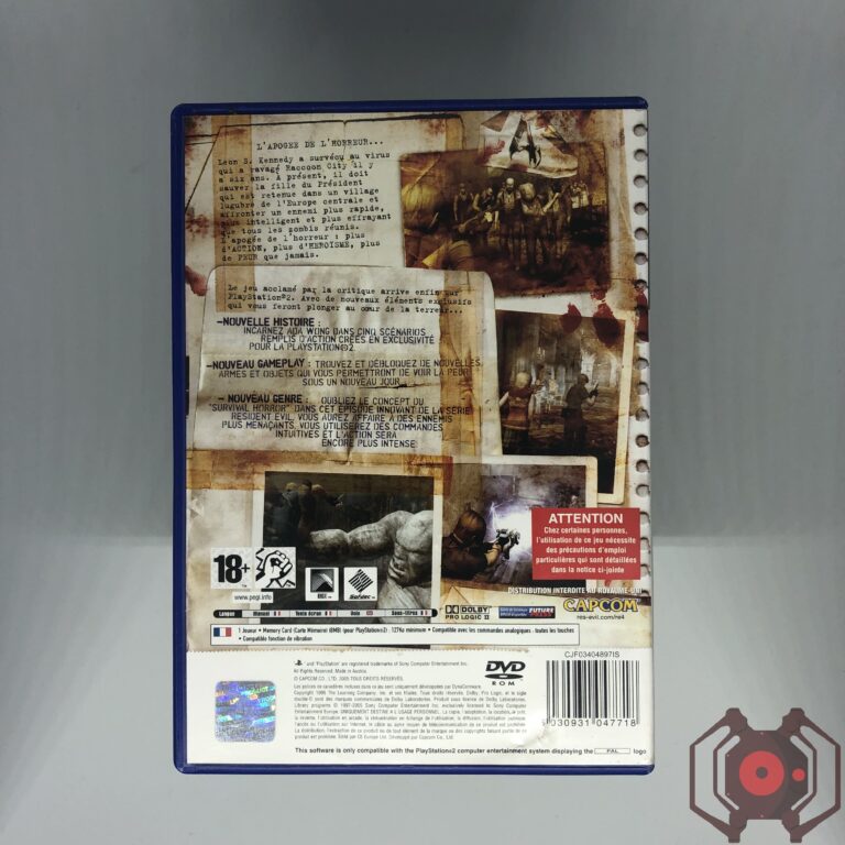 Resident Evil 4 (2005) - PS2 (Derrière - France)