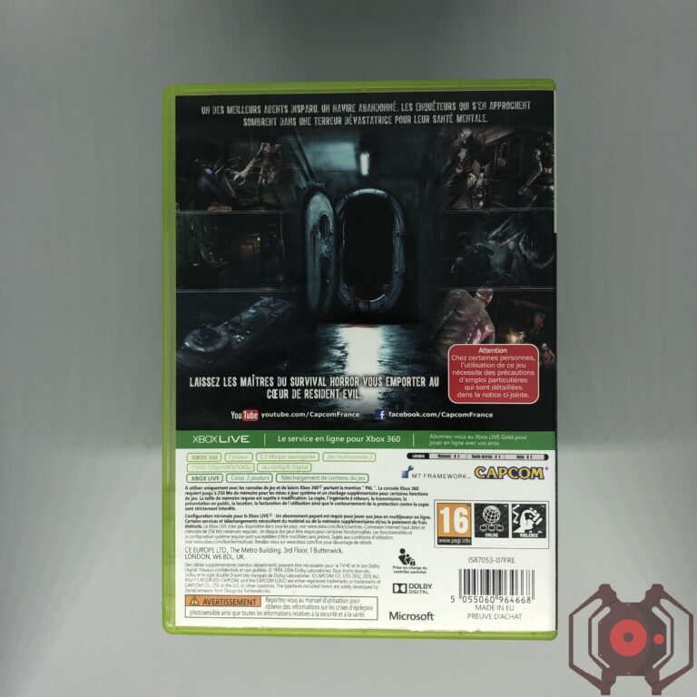 Resident Evil Revelations - Xbox 360 (Derrière - France)