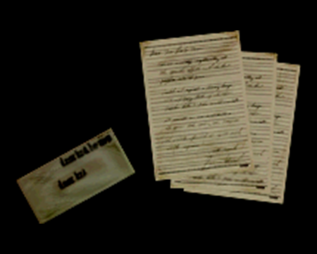 LETTRE D'ERIC (RE1 (Deadly Silence)) (©EvilResource)