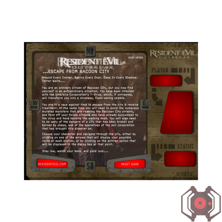 Resident Evil Outbreak (Jeu site Web)