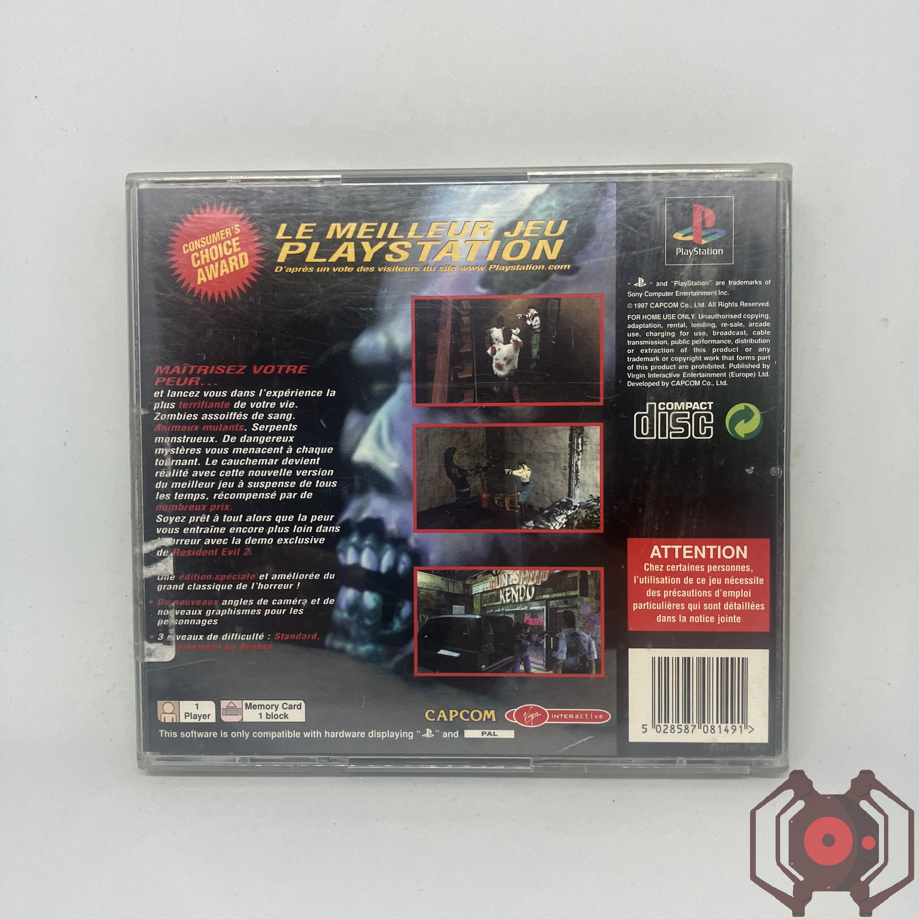 Resident Evil (1996) - PS1 (Director's Cut) (Derrière - France)