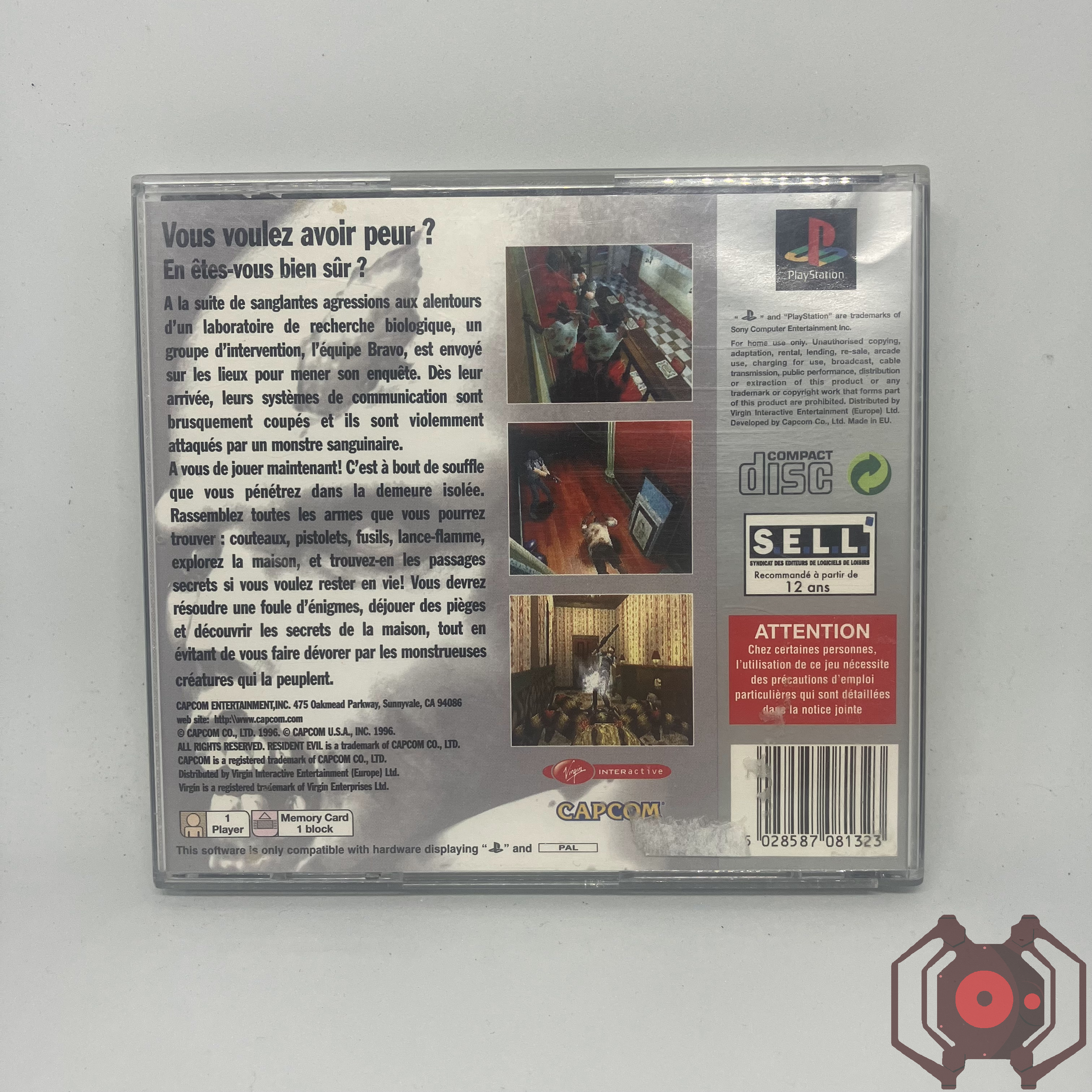 Resident Evil (1996) - PS1 (Platinum) (Derrière - France)