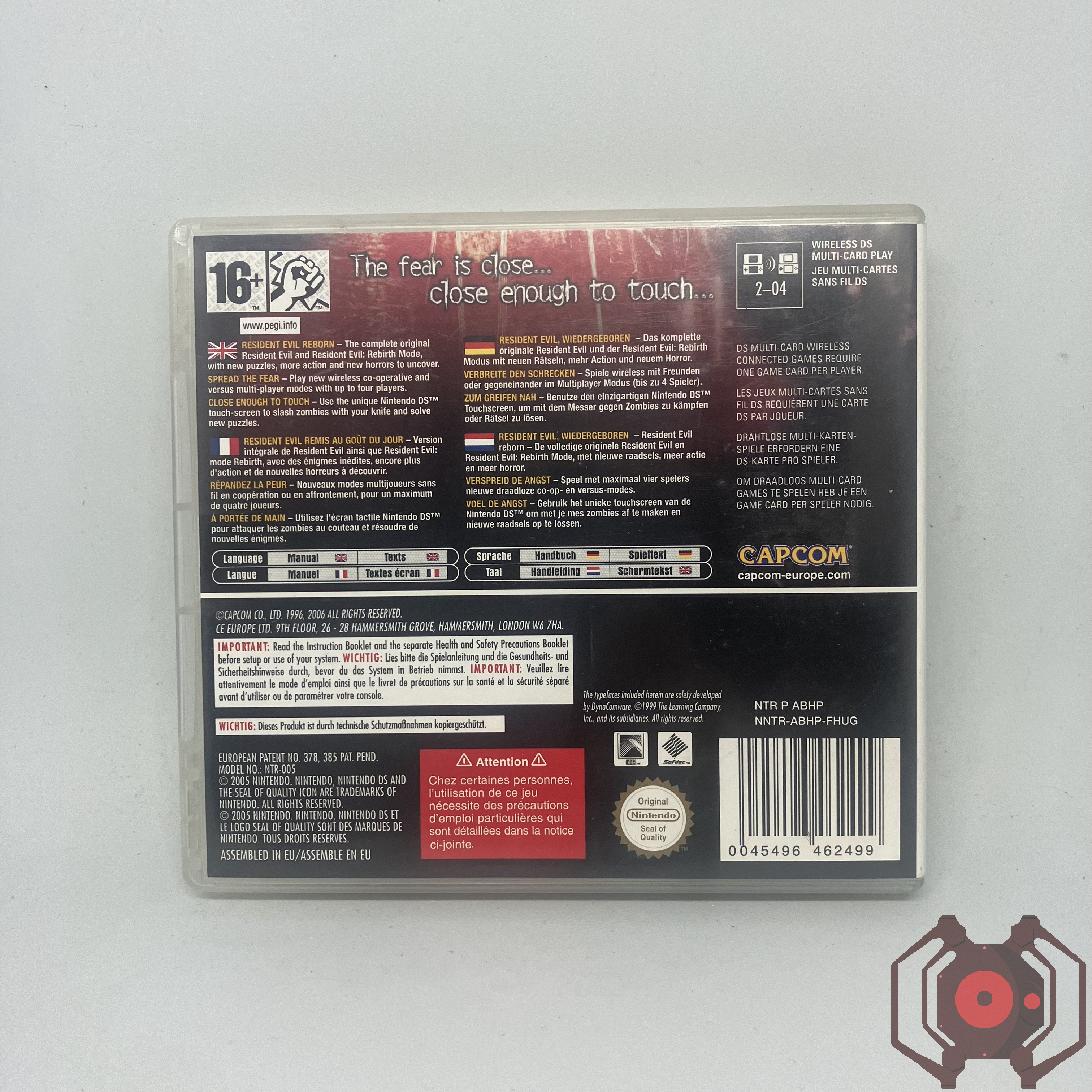 Resident Evil (1996) - DS (Derrière - France)