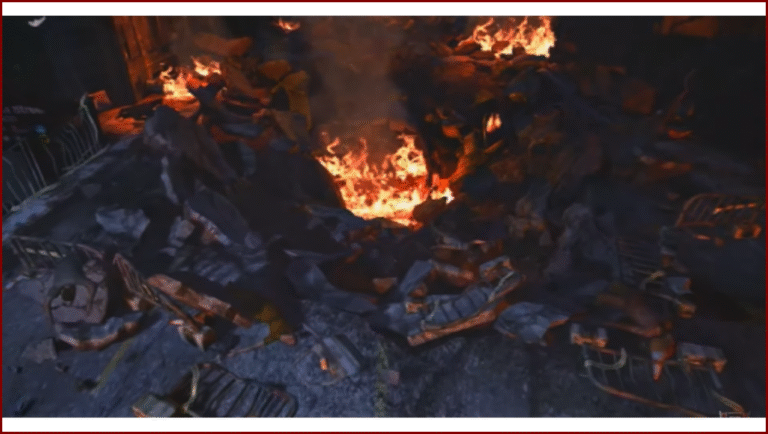 Suite à l'explosion