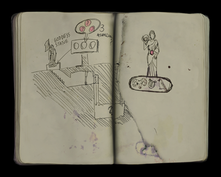 CARNET AVEC UNE PAGE MANQUANTE (RE2 (2019)) (©EvilResource)