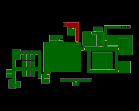 Couloir de l'ascenseur (Commissariat - RE2 (2019)) (©EvilResource)