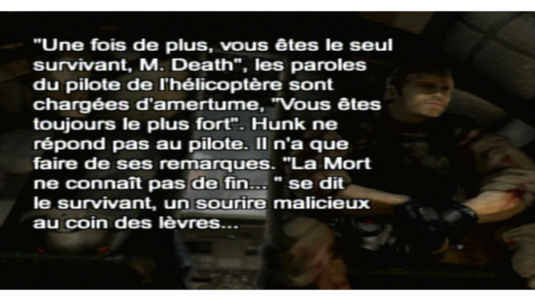 Epilogue de HUNK (RE3 (1999))