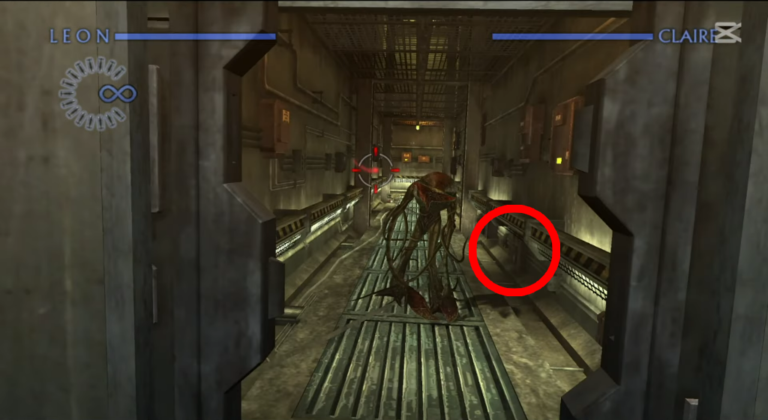 Couloir de l'Ascenseur (Mémoire d'une Cité Perdue: Chapitre 6 - RE The Darkside Chronicles) (©ZankiTsubushiGameMovie)