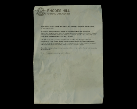RAPPORT DE L'AGENT DE SECURITE (RE9 Requiem) (©EvilResource)